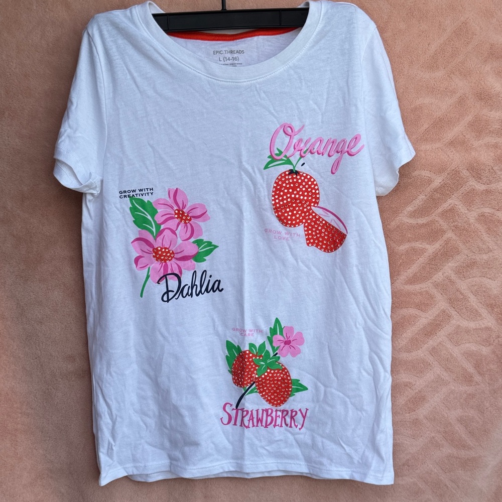 Girls L 14/16 Shirt with Gemstones